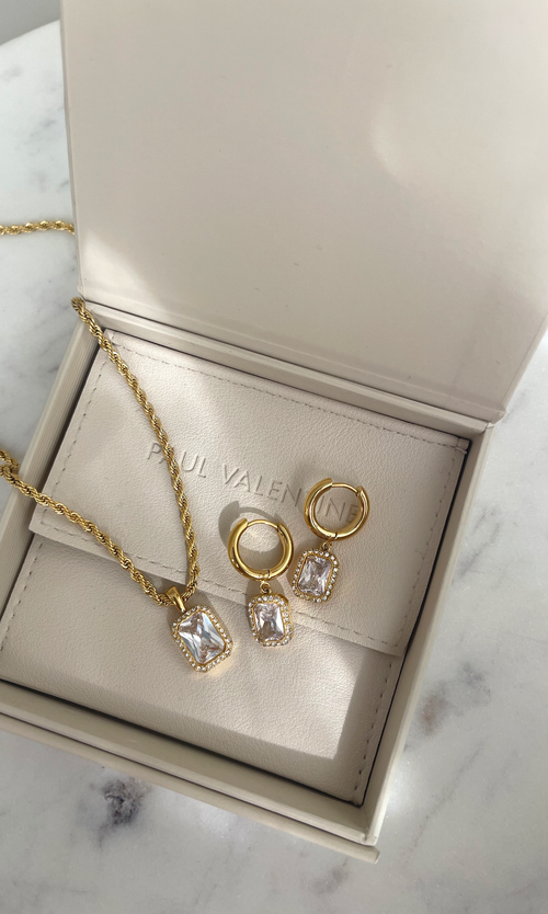Paul Valentine Pavé Emerald Necklace Cyber Monday
