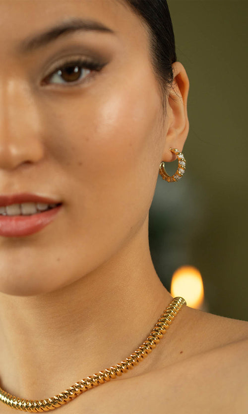 Paul Valentine Sparkle Twisted Hoops Neuheiten