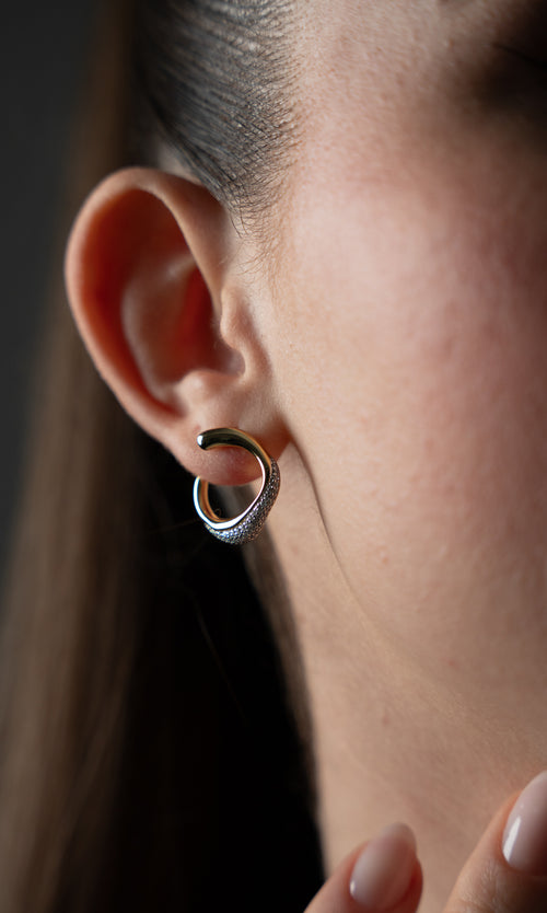 Paul Valentine Crystal Galaxy Ear Studs Kostenlose Rückgabe