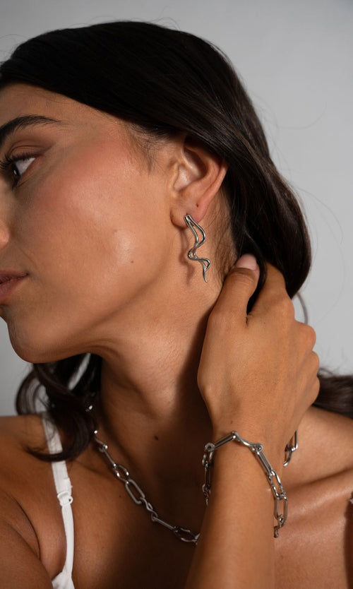 Paul Valentine Wave Rush Earrings 50% Rabatt mit kostenlosem Versand