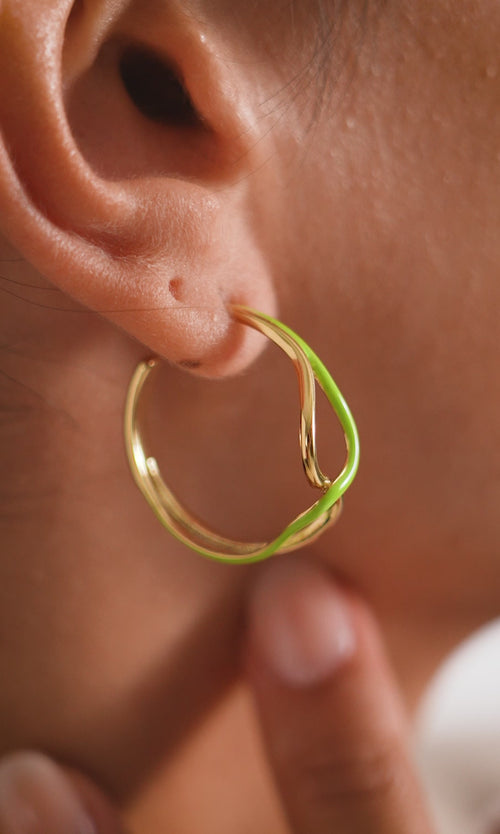 Paul Valentine Wave Rush Enamel Hoops Im Verkauf