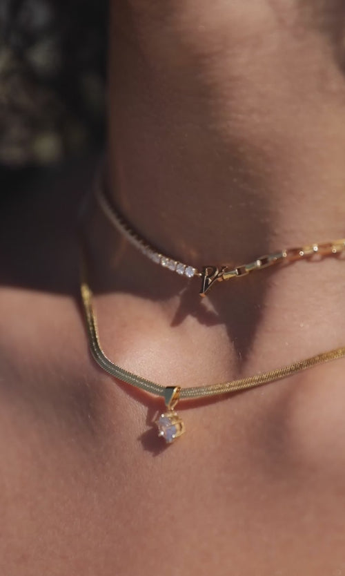 Paul Valentine PV Tennis & Chain Necklace Schlussverkauf