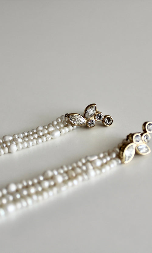 Paul Valentine Adorn Earrings Pearl Tassel Cyber Monday