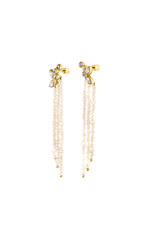 Paul Valentine Adorn Earrings Pearl Tassel Cyber Monday
