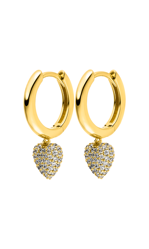 Paul Valentine Pure Heart Charm Hoops Lagerräumung