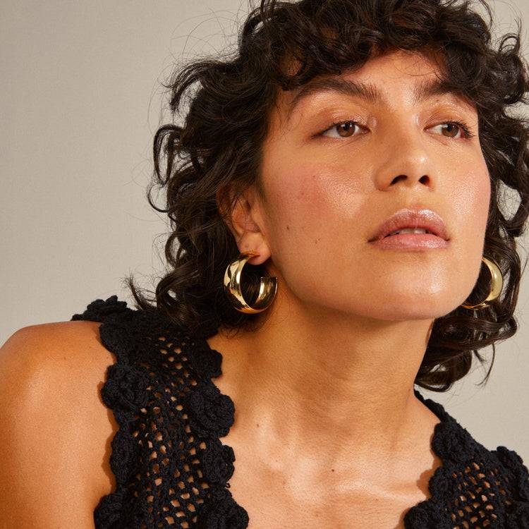Pilgrim NAIA recycelte mega-chunky Hoops vergoldet Letzte 2 Tage