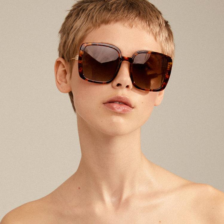 Pilgrim ALIET Sonnenbrille Schildpatt-Braun/Gold Preisnachlass