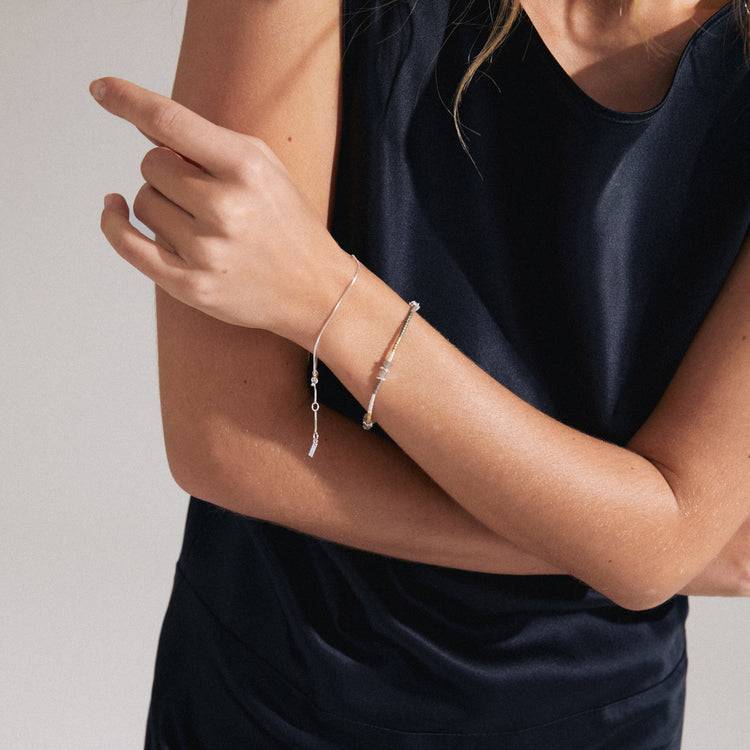 Pilgrim PIXIE Geschenkset, Armband 2-in-1-Set, versilbert Online Outlet