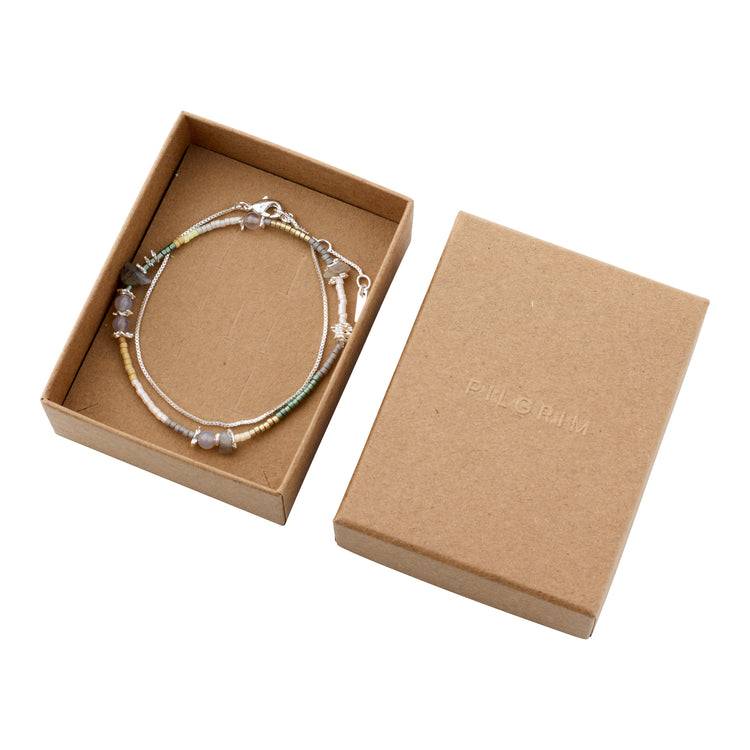 Pilgrim PIXIE Geschenkset, Armband 2-in-1-Set, versilbert Online Outlet