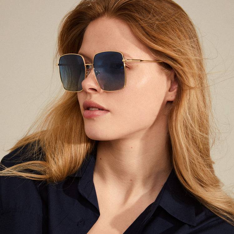 Pilgrim JONAN Sonnenbrille Blau/Gold Bis zu 55% Rabatt