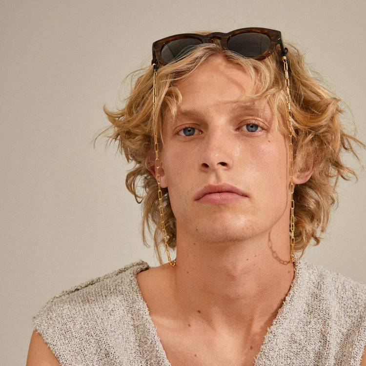 Pilgrim PAOLA recycelte Sonnenbrillenkette, vergoldete Riesige Rabatte