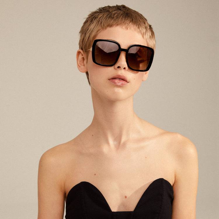 Pilgrim ALIET Sonnenbrille Schwarz/Gold Clearance-Verkauf
