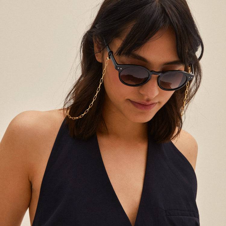 Pilgrim KYRIE Sonnenbrille Schwarz/Gold Fabrikladen