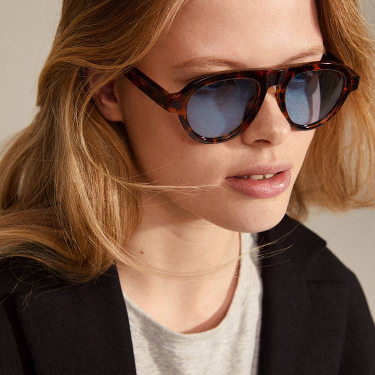 Pilgrim YARIL Recycelte Sonnenbrille Schildpatt-Braun Speichern exportieren