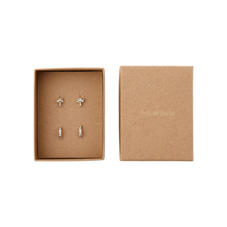 Pilgrim PIPER recyceltes Geschenkset, 2-in-1-Set, versilbert Hotsell