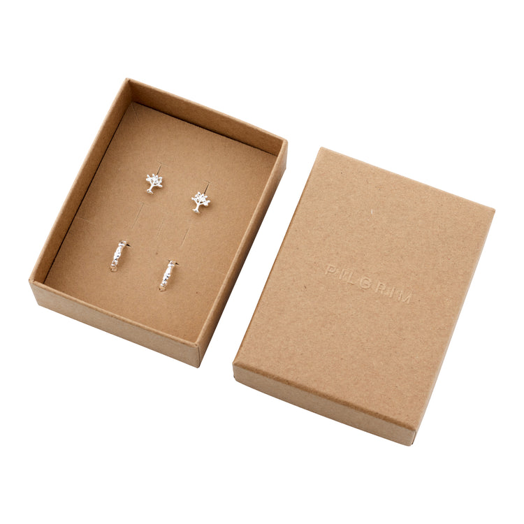 Pilgrim PIPER recyceltes Geschenkset, 2-in-1-Set, versilbert Hotsell