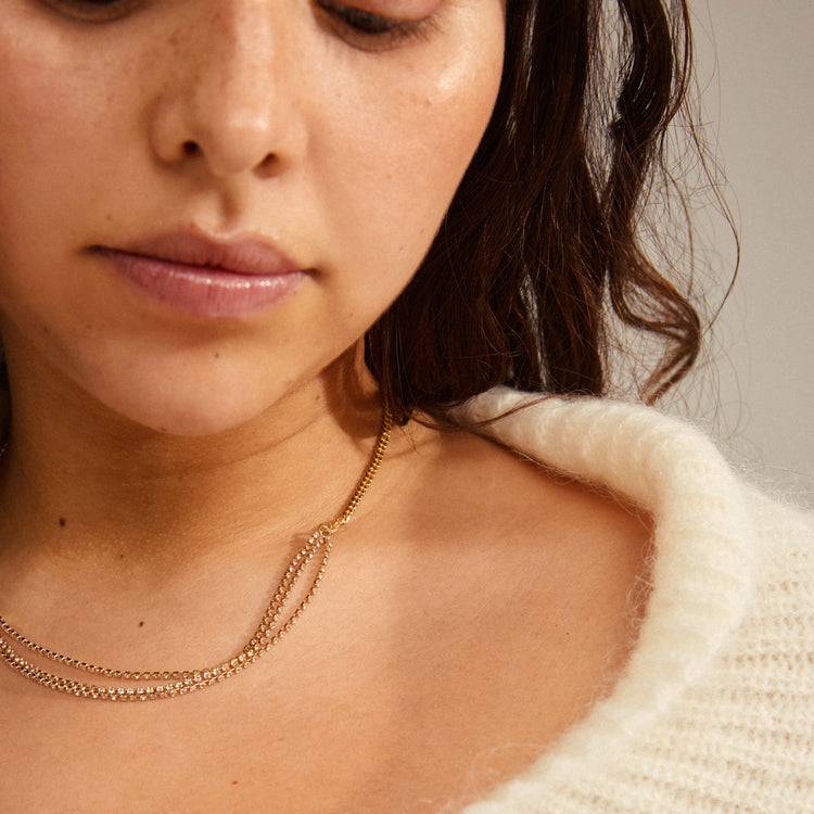 Pilgrim BLINK Kristallkette vergoldet Valentinstagsangebot