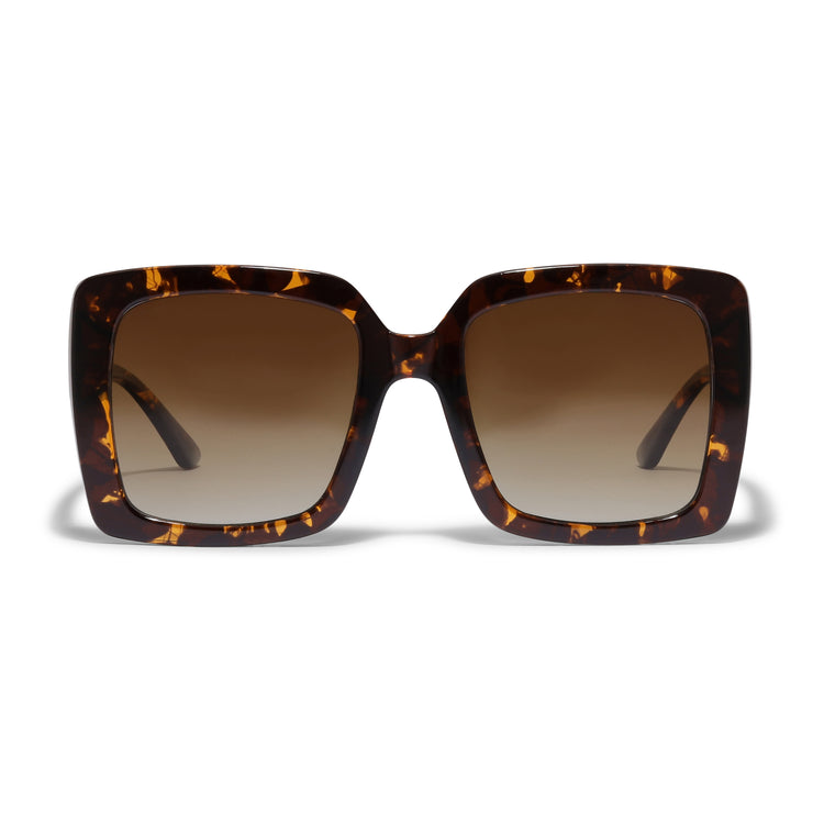 Pilgrim LUCIANA Oversized Vintage-Sonnenbrille in braunem Schildpatt Kostenlose Rückgabe