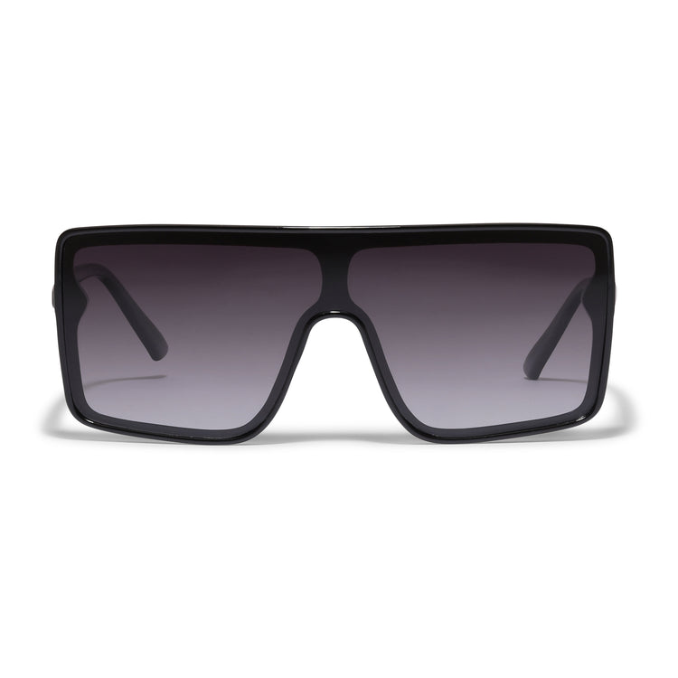 Pilgrim OCEANE eckig geformte Shield-Sonnenbrille schwarz Letzte 2 Tage