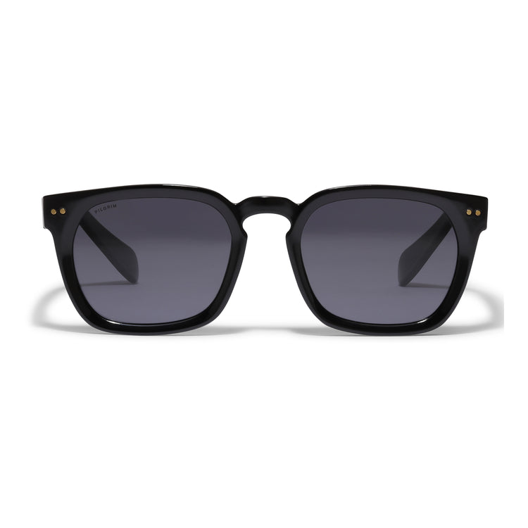 Pilgrim ELETTRA recycelte ikonische Retro-Sonnenbrille schwarz Letzter Tag
