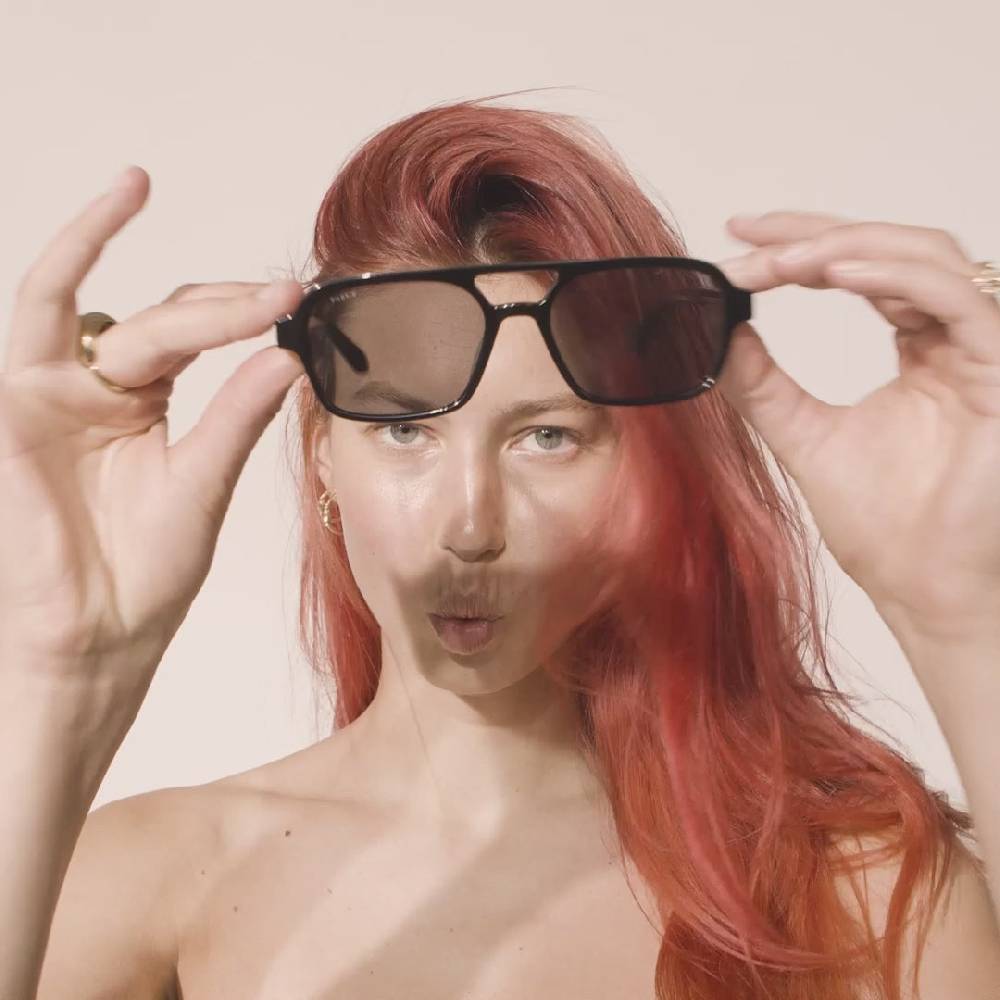 Pilgrim CASS recycelte Sonnenbrille im Retro-Stil schwarz Super Rabatt