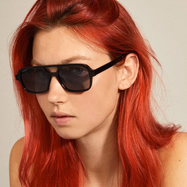 Pilgrim CASS recycelte Sonnenbrille im Retro-Stil schwarz Super Rabatt