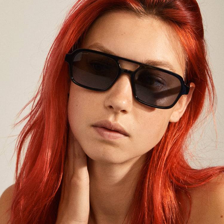 Pilgrim CASS recycelte Sonnenbrille im Retro-Stil schwarz Super Rabatt