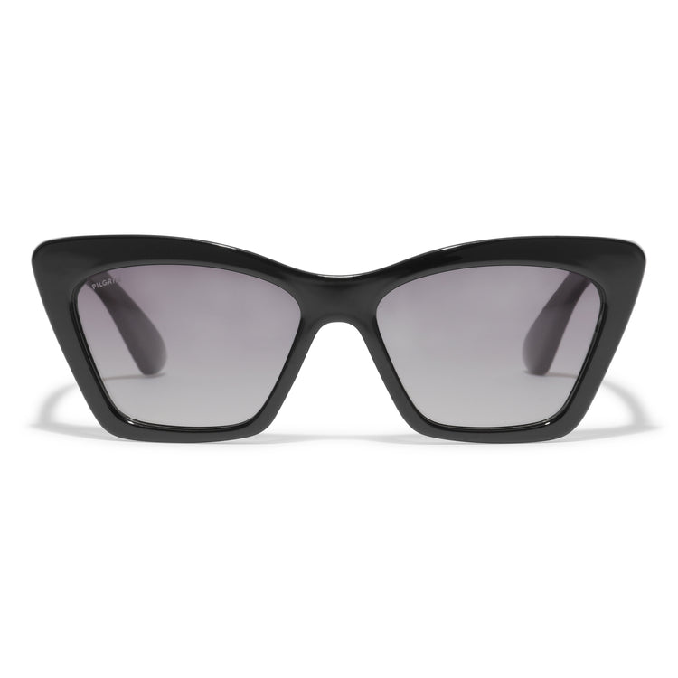 Pilgrim DAKOTA eckige Cat-Eye-Sonnenbrille schwarz Sonderangebot