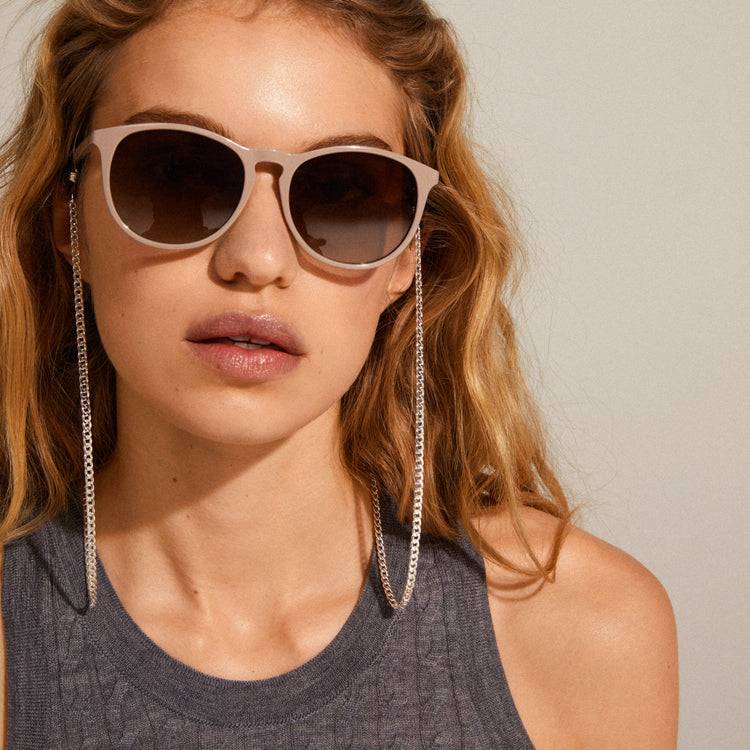 Pilgrim CAMILLA recycelte klassische Sonnenbrille hellbraun Günstig kaufen