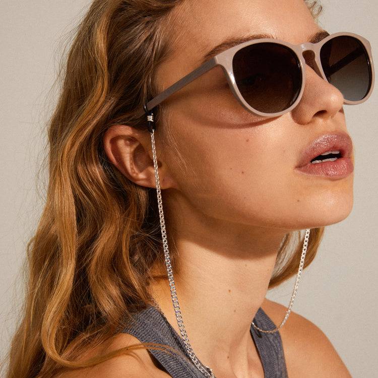 Pilgrim CAMILLA recycelte klassische Sonnenbrille hellbraun Günstig kaufen