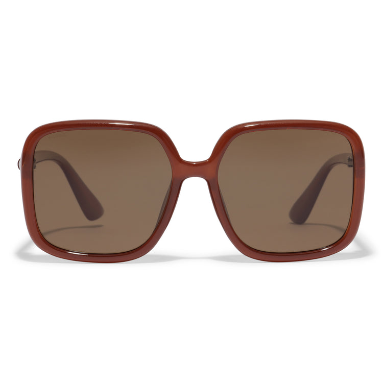 Pilgrim MILAN oversized Retro-Sonnenbrille braun Großer Ausverkauf