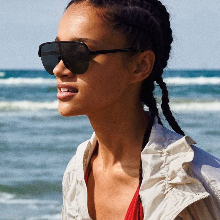 Pilgrim BINNIE Shield Sonnenbrille schwarz Preisnachlass