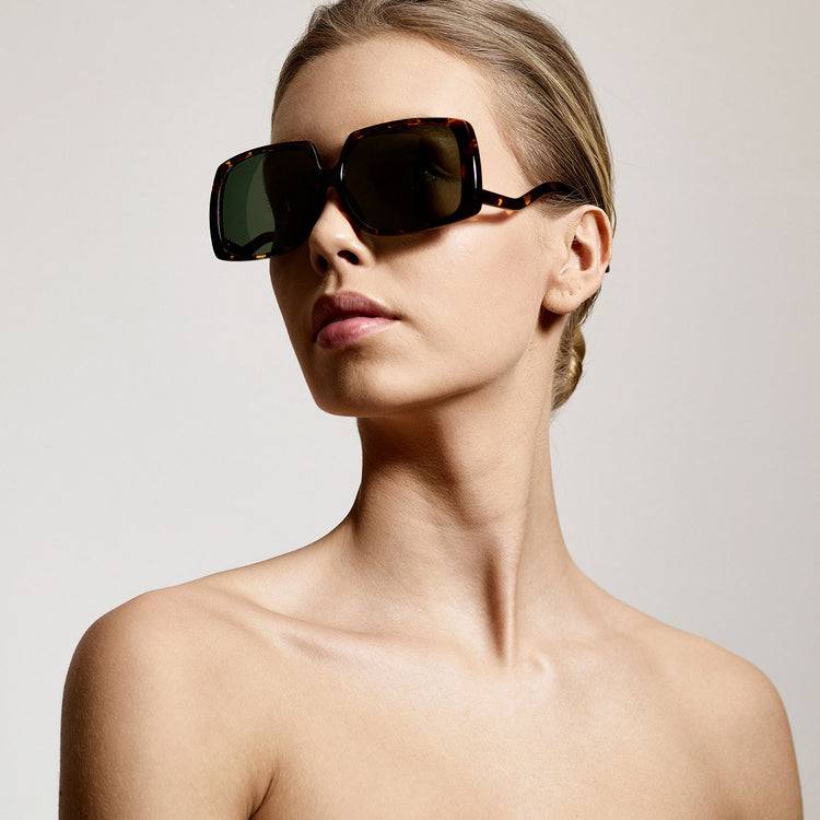 Pilgrim ELLEN oversized Retro-Sonnenbrille, Schildpatt Muttertagsangebot