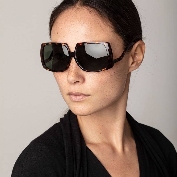 Pilgrim ELLEN oversized Retro-Sonnenbrille, Schildpatt Muttertagsangebot