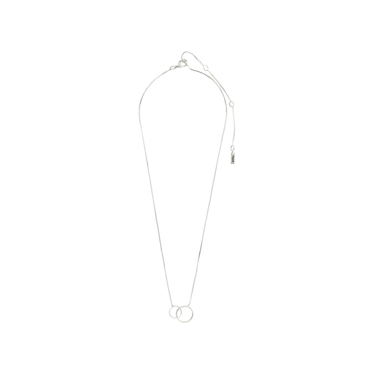 Pilgrim Viviane recyceltes Set, Halskette & Ohrstecker, versilbert Online Outlet