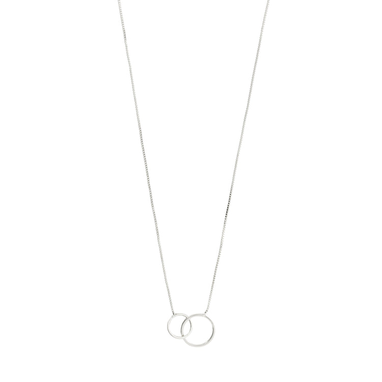 Pilgrim Viviane recyceltes Set, Halskette & Ohrstecker, versilbert Online Outlet