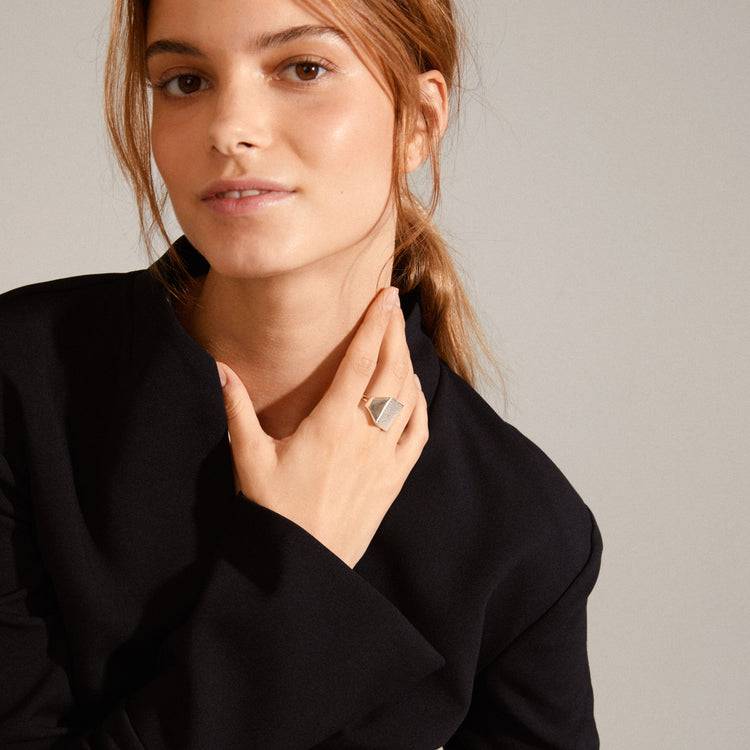 Pilgrim PULSE recycelter Siegelring versilbert Super Sparpreis