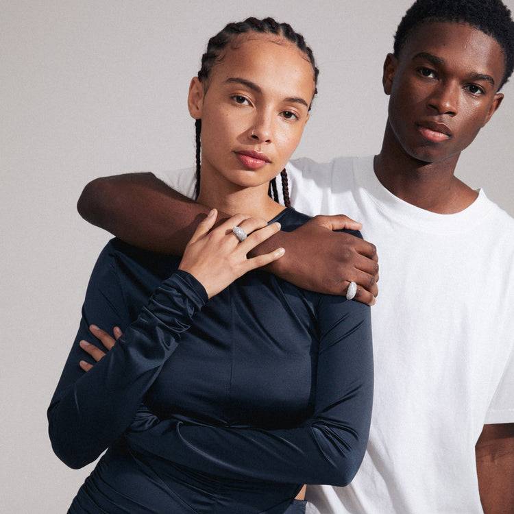 Pilgrim FOCUS recycelte Kristall Ring versilbert Bis zu 60% Rabatt