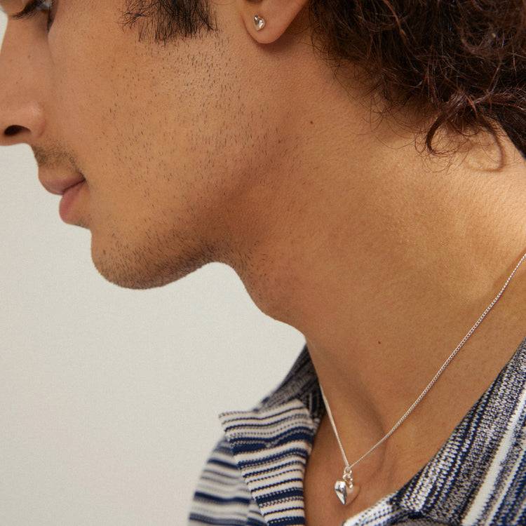 Pilgrim AFRODITTE recycelte Herz-Ohrringe 2-in-1-Set, versilbert 50% Rabatt für begrenzte Zeit