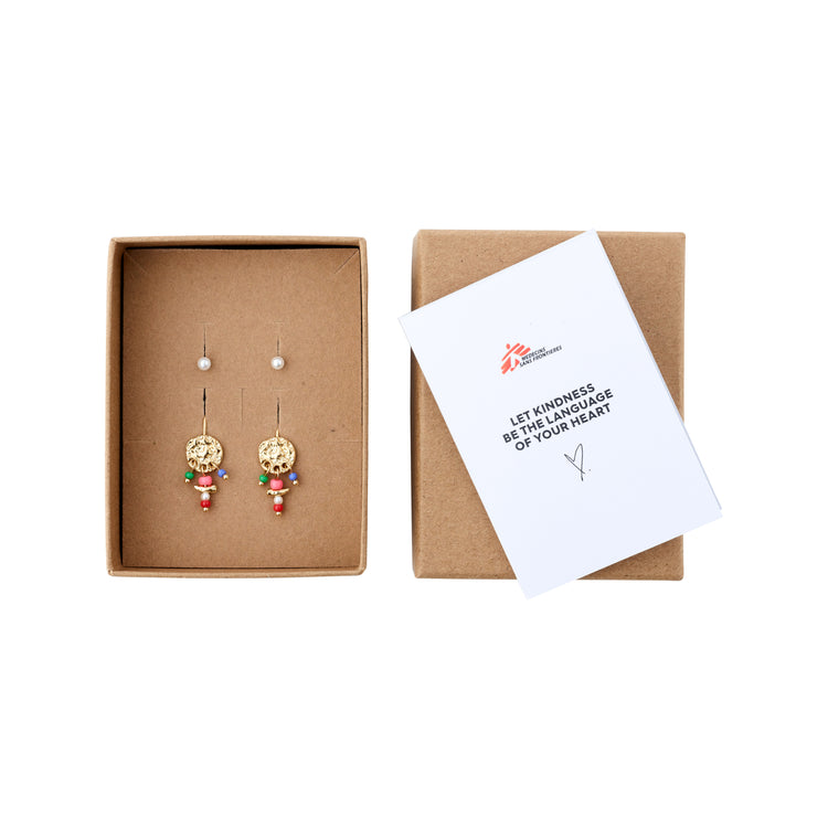 Pilgrim MSF recycelte Ohrringe 2-in-1-Set vergoldet Fabrikpreis
