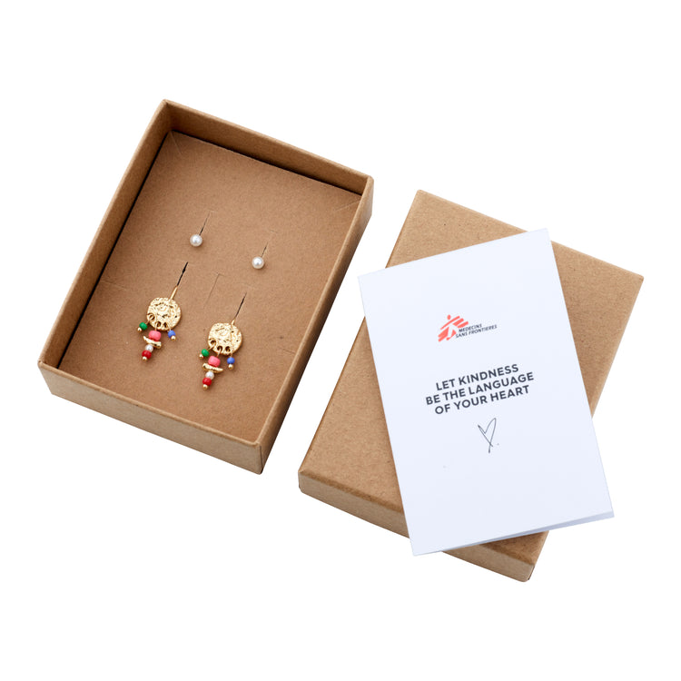 Pilgrim MSF recycelte Ohrringe 2-in-1-Set vergoldet Fabrikpreis