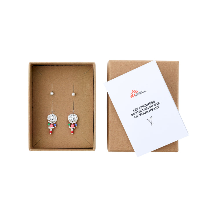 Pilgrim MSF recycelte Ohrringe 2-in-1-Set versilbert Sonderangebot