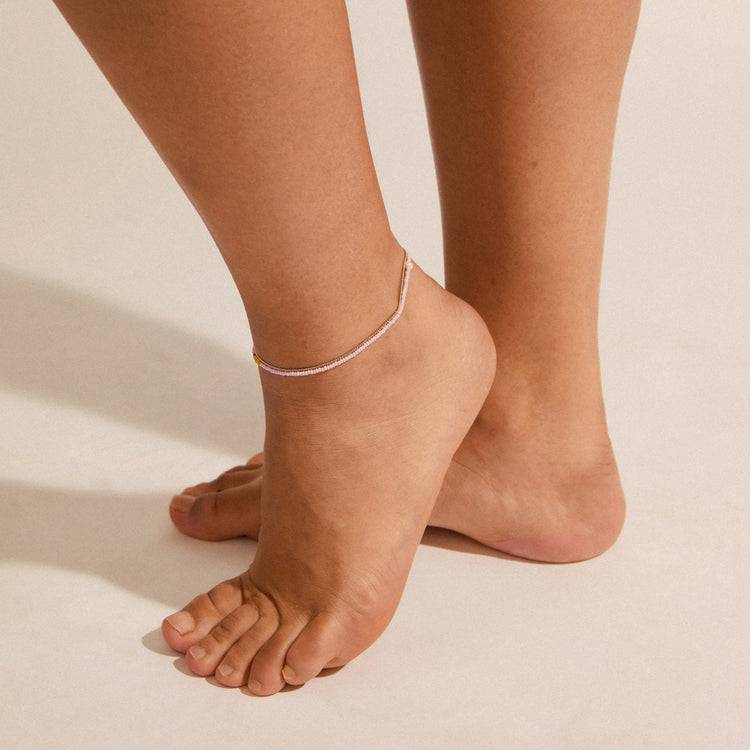 Pilgrim PALOMA Fußkettchen, 2-in-1-Set, violett und vergoldet Bis zu 60% Rabatt