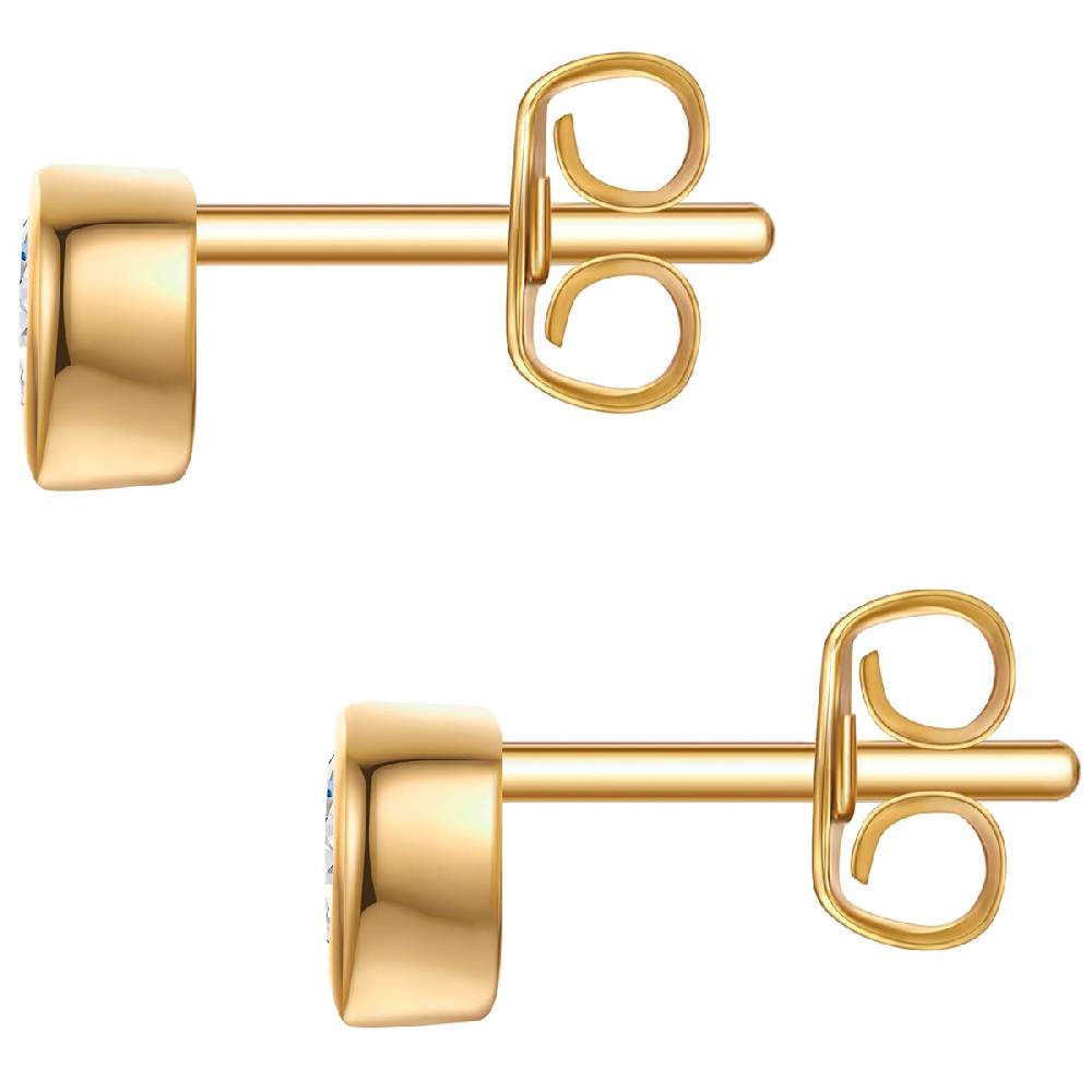 Rafaela Donata Ohrstecker Sterling Silber gelbgold Zirkonia weiß Online Outlet