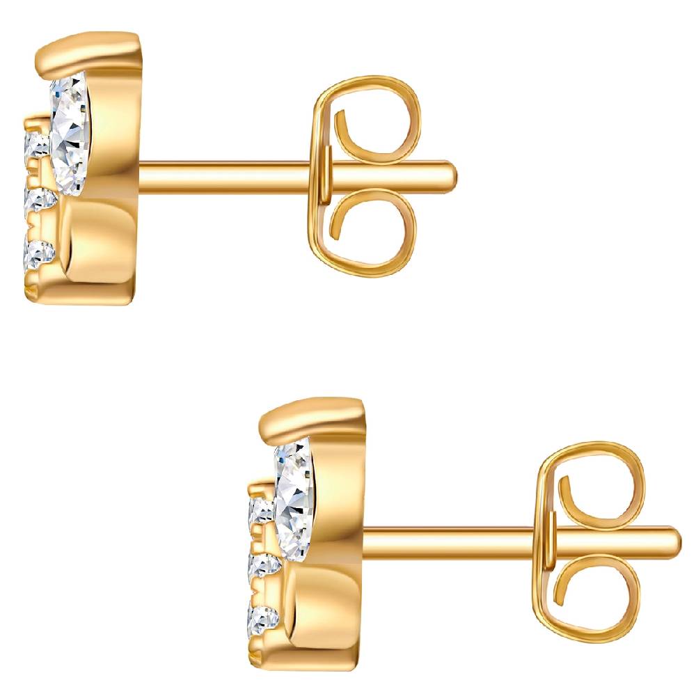 Rafaela Donata Ohrstecker Sterling Silber gelbgold Zirkonia weiß Zeitlich begrenztes Angebot