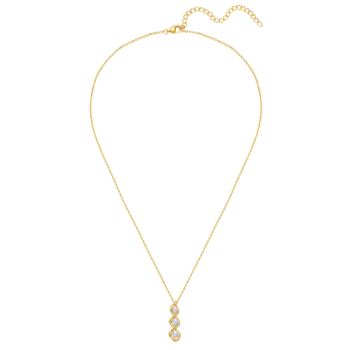 Rafaela Donata Kette mit Anhänger Sterling Silber gelbgold Zirkonia weiß 50% Rabatt für begrenzte Zeit