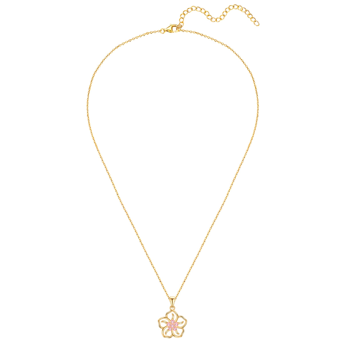 Rafaela Donata Kette mit Anhänger Sterling Silber gelbgold Zirkonia rosa Verkauf