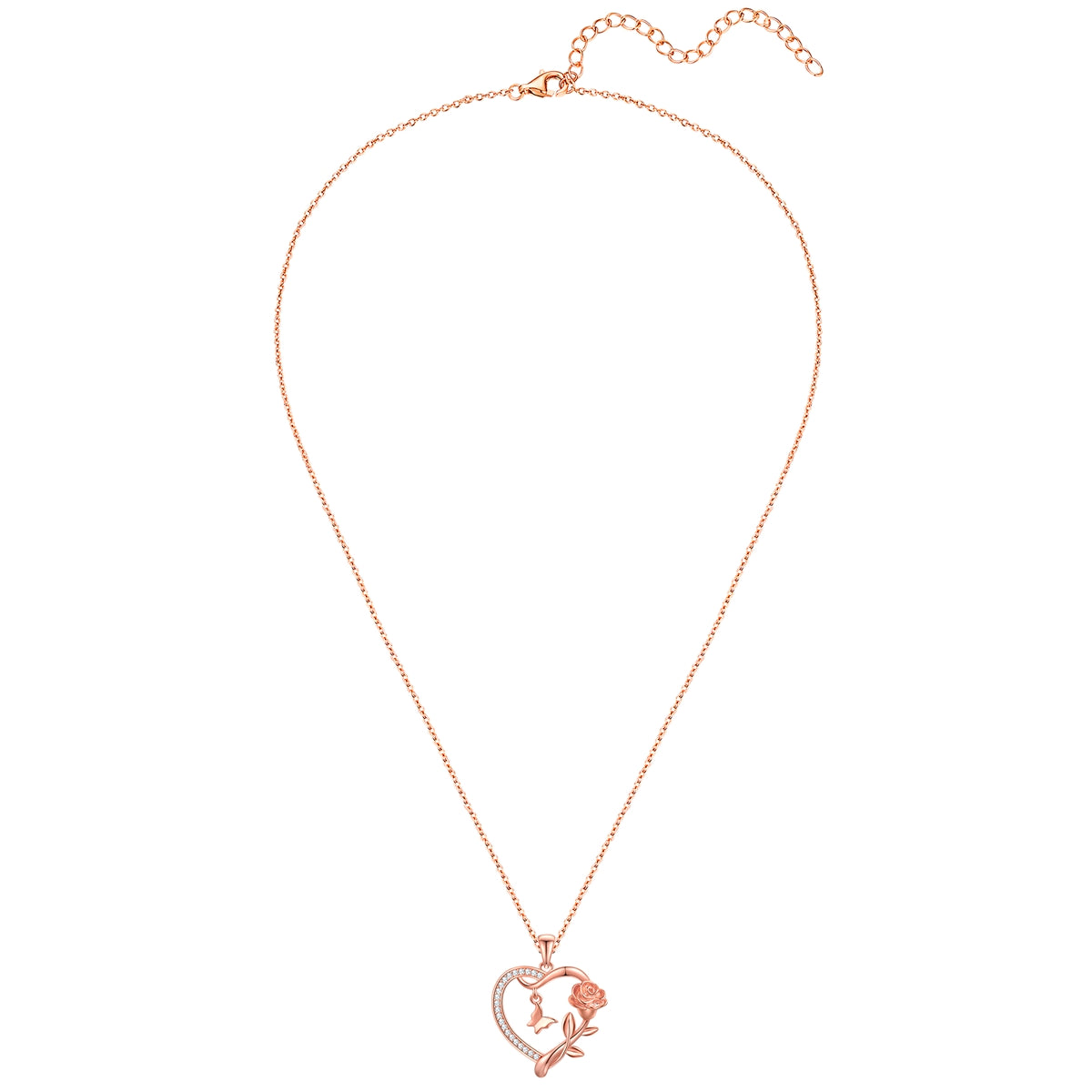 Rafaela Donata Kette mit Anhänger Sterling Silber roségold Zirkonia weiß im Angebot