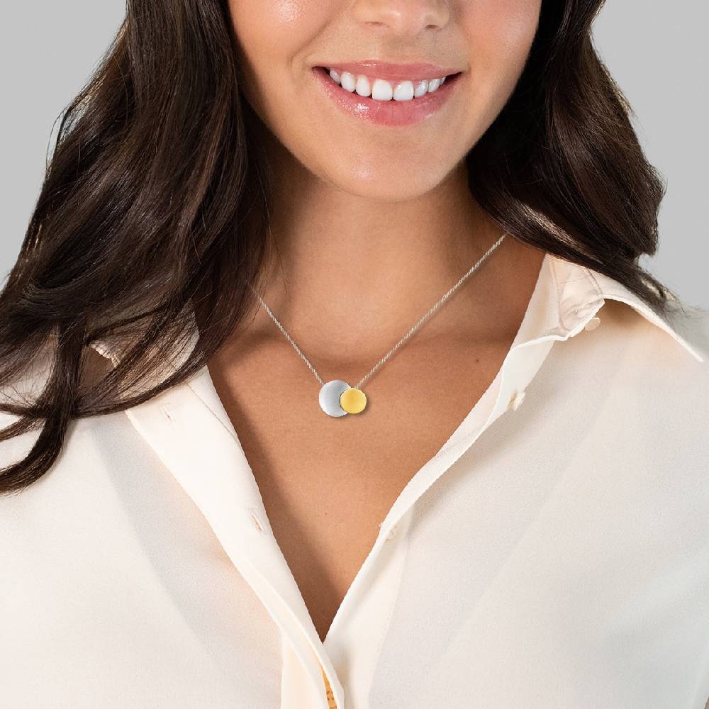 Rafaela Donata Kette mit Anhänger Sterling Silber bicolor Fabrikverkauf