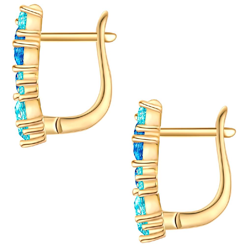 Rafaela Donata Creolen Sterling Silber gelbgold Zirkonia blau Versandkostenfrei